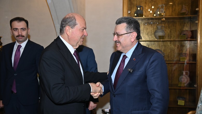 Başkan Genç ve Trabzon heyeti, KKTC Cumhurbaşkanı Ersin Tatar'ı ziyaret etti