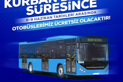 Trabzon'da toplu ulaşım bayramda ücretsiz olacak