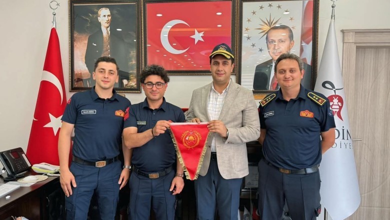 Trabzon İtfaiyesi'nden Şemdinli'ye eğitim desteği