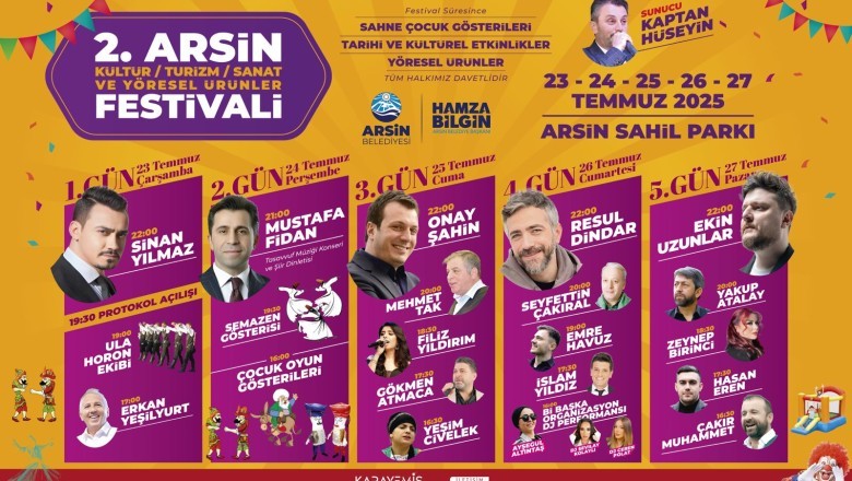 Arsin’de Kültür ve Sanat Festivali başlıyor