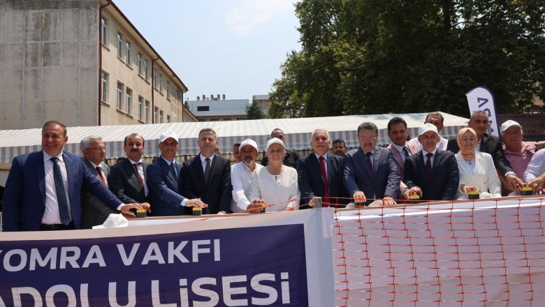 Yomra Vakfı Anadolu Lisesi’nin temeli atıldı