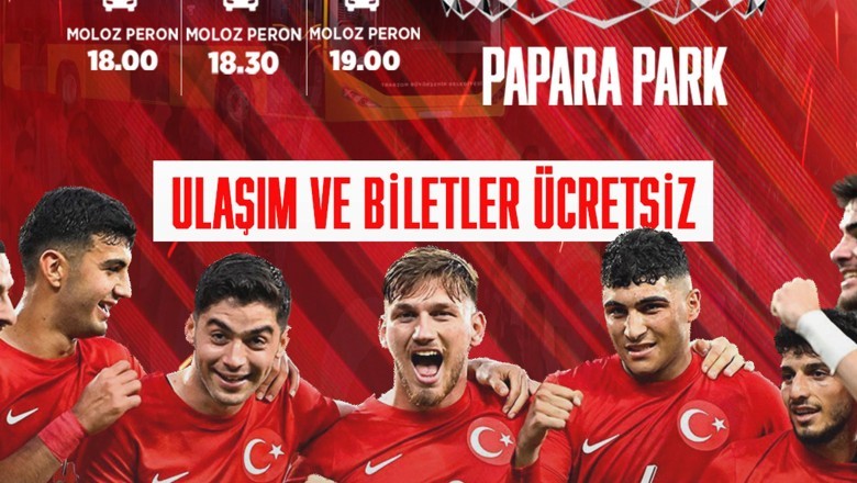 Büyükşehir, milli maça ücretsiz taşıyacak