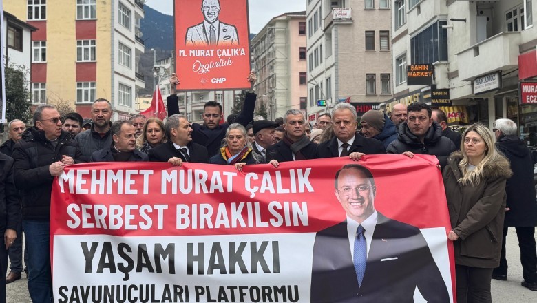 Maçka'da Murat Çalık için adalet yürüyüşü
